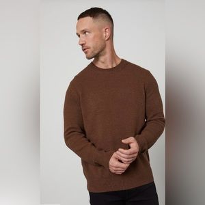 The fox men’s extra‎ large wool blend sweater, long sleeves, plum color